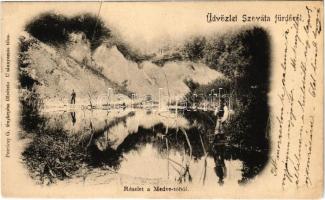 1904 Szováta, Sovata; részlet a Medve-tóról. Petróczy G. fényképész felvétele / Lacul Ursu / lake (b)