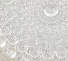 Retro stílusú német üvegváza, jelzés nélkül, minimális kopással, m: 14 cm