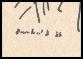 Henri Matisse (1869-1954): Térdelő aktok. Cinkográfia, papír, paszpartuban, 12×16 cm