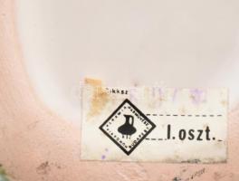 Iparművészeti Vállalat kerámia ikebana, jelzett, hibátlan, 17x16 cm