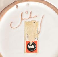 Mihály Béla: Vulkánmázas falitál. Jelzéssel, hibátlan, d: 16,5 cm