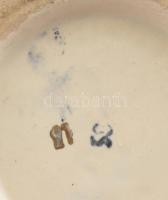 cca 1950 Német kezdeti retro mázas kerámia váza, számozott, minimális kopottsággal, m: 26,5 cm