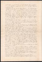 cca 1860 Than Mór - Lotz Károly: A Pesti Vigadó épületébe tervezett freskók vázlatának leírása (Besc...