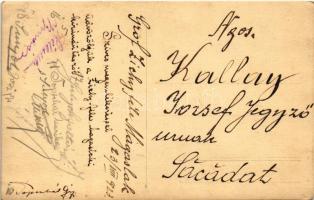 1923 Élesd, Alesd; Magaslaki Gróf Zichy Rafael kastély, kirándulók / castle, hiking. photo (EK)