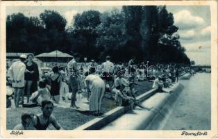 1935 Siófok, Fövenyfürdő, strand (fl)