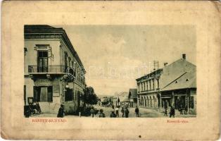 1916 Bánffyhunyad, Huedin; Kossuth utca, Tigris szálloda, kávéház és étterem. W.L. Bp. 7034. Hirschfeld Ferenc kiadása / street view, hotel, café and restaurant (EB)