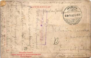 1916 Bánffyhunyad, Huedin; Kossuth utca, Tigris szálloda, kávéház és étterem. W.L. Bp. 7034. Hirschf...