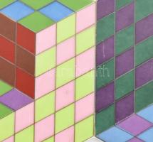 Zsolnay - Victor Vasarely: Hexa 3. A Magyar államvasutak részére készített limitált, számozott, porc...