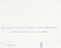 Zsolnay - Victor Vasarely: Hexa 3. A Magyar államvasutak részére készített limitált, számozott, porc...