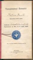 1921 Budapesti II. ker. érseki kath. főgimnázium tanulmányi értesítő + 1941 Budapesti m. kir. középi...