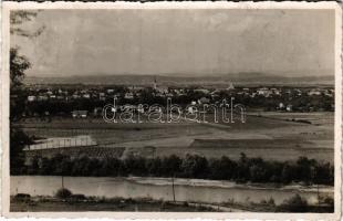 1941 Máramarossziget, Sighetu Marmatiei; látkép, teniszpálya. Perl kiadása / general view, tennis court (fl)