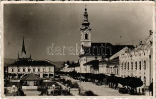 1941 Máramarossziget, Sighetu Marmatiei; Fő tér. Perl kiadása / main square (fl)