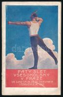1907 Guide de Prague. Instructions et renseignements. (Prága útikönyv). Prague, 1907, Comité de la Fete, 64 p. + 1 (kihajtható térkép) t. Francia nyelven. Szövegközi és egészoldalas, fekete-fehér illusztrációkkal. Kiadói papírkötés, a hátsó borító és a térkép elvált a könyvtesttől.