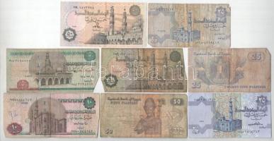 Egyiptom 1985-2009. 25p-10P (8db) T:F,VG
Egypt 1985-2009. 25 Piastres - 10 Pounds (8pcs) C:F,VG