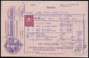 1929 Bp., Schächter és Erdős Részvénytársaság Papírnagykereskedés fejléces számla