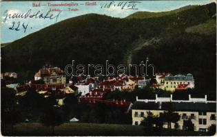 1918 Trencsénteplic-fürdő, Kúpele Trencianske Teplice; látkép Wertheim Zsigmond kiadása / totale / general view