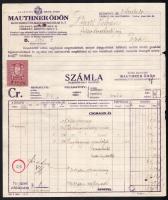 1928 Bp., Mauthner Ödön Magtermelő és Magkereskedelmi Rt. fejléces számla