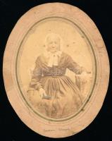 cca 1860-1870 Hölgyportrék, 7 db keményhátú fotó, vizitkártya, osztrák műtermekből, vegyes állapotba...