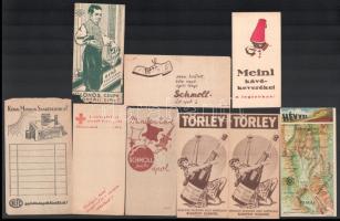 7 db számolócédula: vegyes állapotban