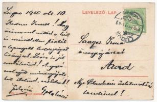 1910 Lugos, Lugoj; Király utca, Grünberger Ede és Schönborn Felix üzlete. Sziklai Lajos kiadása / st...