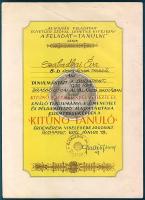 1974 Általános iskolai kitűnő tanuló oklevél