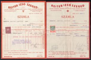 1926,1928,1937 3 db Reiter Izsó,Szegedi paprika - kivitele a világ minden részére fejléces számla