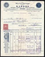 1932 Kardos Szegedi Tarhonya- és tésztagyár számla