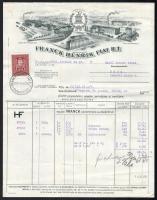 1931 Bp., Franck Henrik Fiai Rt. fejléces számla