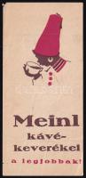 Cca 1932 Meinl Gyula Kávé-keverékeit hirdető számolócédula.