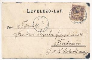 1901 Ungvár, Uzshorod, Uzhhorod, Uzhorod; Vármegyeháza, vár, gimnázium, Görögkatolikus püspöki széke...