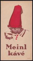 Cca 1932 Meinl Gyula Kávéját hirdető számolócédula.