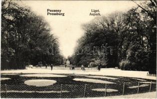 1907 Pozsony, Pressburg, Bratislava; Liget. Kiadja Freistadt M. L. / aupark / park