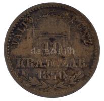 1870KB 10kr Ag "Váltó Pénz" T:VF,F patina, nagyobb karcok
Adamo M10.1