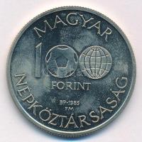 1985. 100Ft alpakka "Labdarúgó Világbajnokság 1986. - Mexikó" kapszulában T:AU ujjlenyomat...