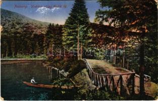 1915 Pozsony, Pressburg, Bratislava; Vödricz völgy II-dik tó, kenu / valley, lake, canoe (kopott sarkak / worn corners)