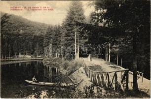 1910 Pozsony, Pressburg, Bratislava; Vödricz völgy IX-dik malom II-dik tó, kenu / IX. Landmühle 2 ter Teich / valley, mill, lake , canoe