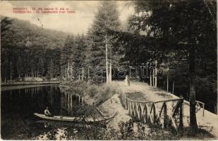 Pozsony, Pressburg, Bratislava; Vödricz völgy IX-ik malom II-ik tó, kenu / IX. Landmühle 2 ter Teich / valley, mill, lake , canoe (EK)