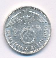 Német Harmadik Birodalom 1938B 2M Ag "Hindenburg" T:AU
German Third Reich 1938B 2 Mark Ag...