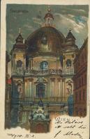 Vienna Peterskirche litho