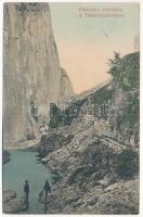 1911 Tordai-hasadék, Cheile Turzii, Torda, Turda; Patkóskő sziklafala a Torda-hasadékban / gorge (EK)
