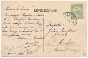 1911 Tordai-hasadék, Cheile Turzii, Torda, Turda; Patkóskő sziklafala a Torda-hasadékban / gorge (EK...