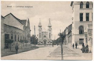 1917 Arad, Unitárius templom. Kerpel Izsó kiadása / Unitarian church + "K.u.K. Schw. Feldartillerieregiment No. 31. Haubitzbatterie No. 3." (EK)