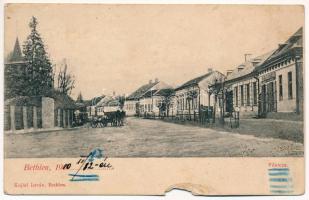 1910 Bethlen, Beclean; Fő utca, üzlet. Kajári István kiadása / main street, shop (b)