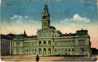 Arad, Városháza. Vasúti levelezőlapárusítás 1915. / town hall (fa)