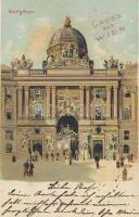 Vienna Burgthor litho