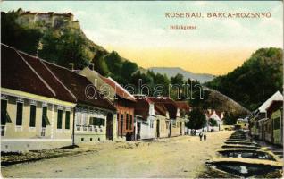 Barcarozsnyó, Rozsnyó, Rosenau, Rasnov; Brückgasse / Híd utca. G. Gutt / street