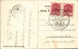 1940 Nagybánya, Baia Mare; utca / street + "1940 Nagybánya visszatért" So. Stpl (EK)