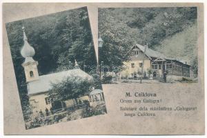 1909 Csiklovabánya, Csiklóbánya, Ciclova Montana; Kalugra ortodox kolostor. Káden József kiadása / manastirea Calugara (Calugra) / monastery