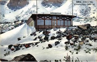 Tátra, Magas-Tátra, Vysoké Tatry; Sziléziai ház télen. Cattarino S. 1907. 236. / Schlesierhaus / Sliezsky dom / mountain rest house, chalet, winter