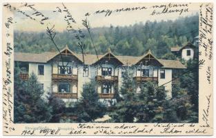 1905 Stószfürdő, Stoósz-fürdő, Kúpele Stós; Hungária szálloda. Wlaszlovits Gusztáv kiadása / hotel